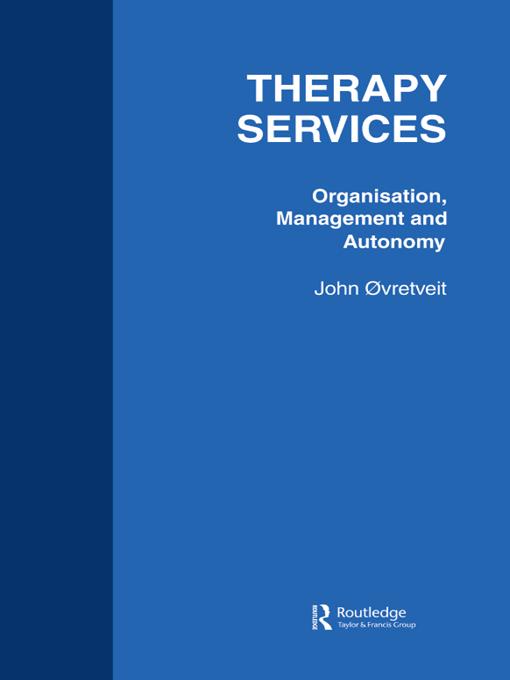 Therapy Services: Organistion by John Outrevelt