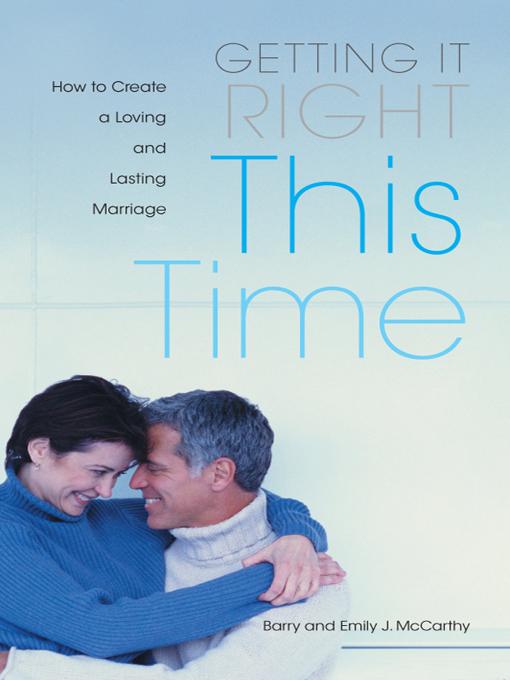 Getting it Right This Time by Barry W. McCarthy, Emily J. McCarthy