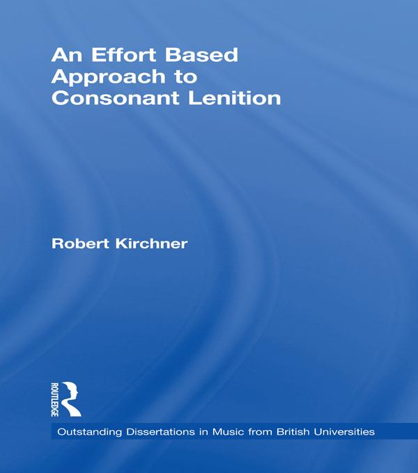 An Effort Based Approach to Consonant Lenition by Robert Kirchner