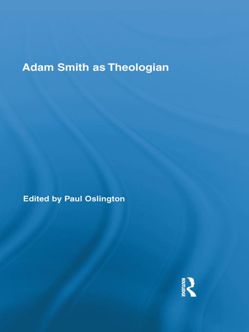 Adam Smith as Theologian by Paul Oslington