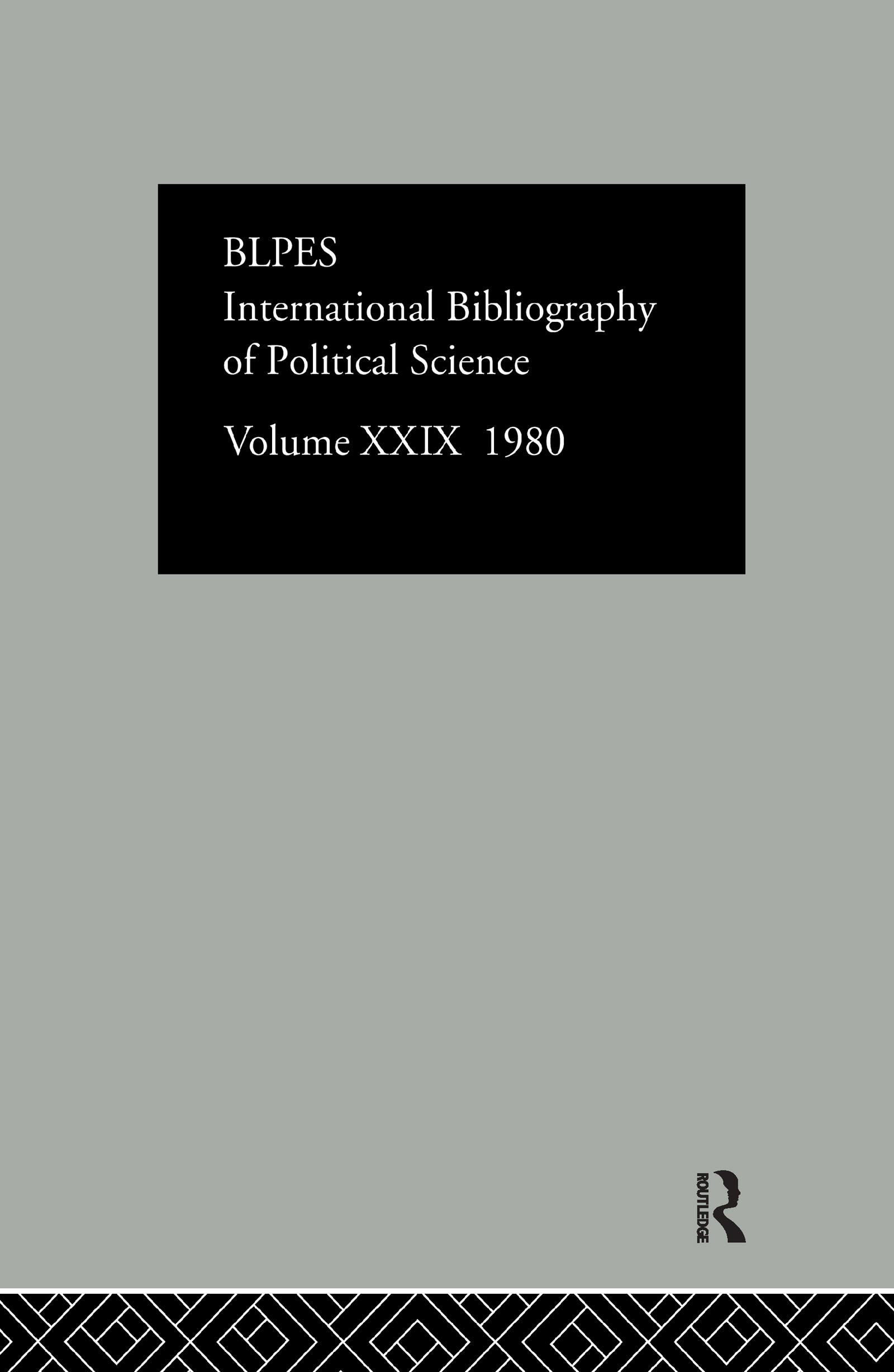 Ibss Poli Sci 29 1980