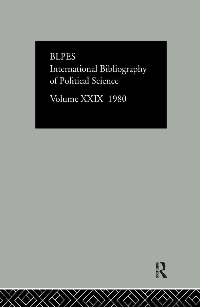 Ibss Poli Sci 29 1980 by "International Committee For Social Sciences Documentation"