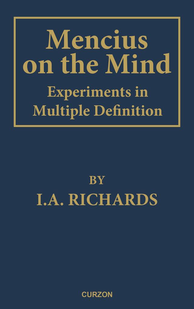 Mencius on the Mind by I. A. Richards