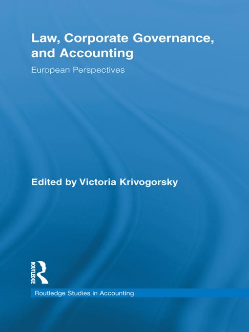 Law, Corporate Governance and Accounting by Victoria Krivogorsky