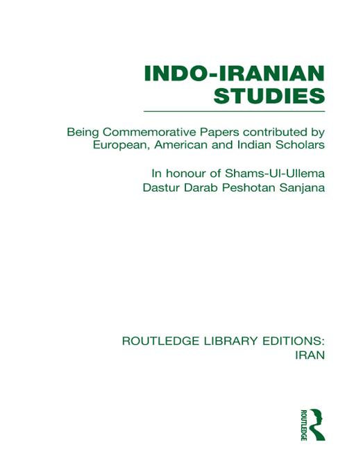 Indo-Iranian Studies by Various
