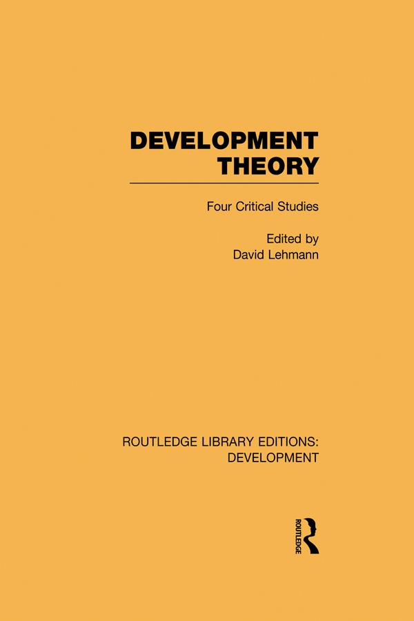 Development Theory by David Lehmann