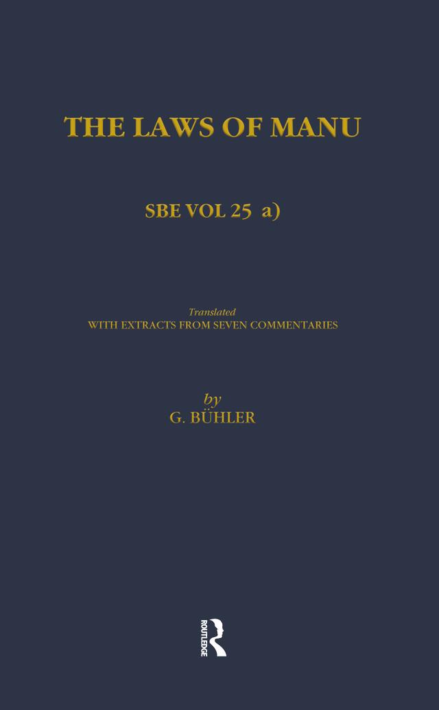 The Laws of Manu by F. Max Muller, Georg Buhler