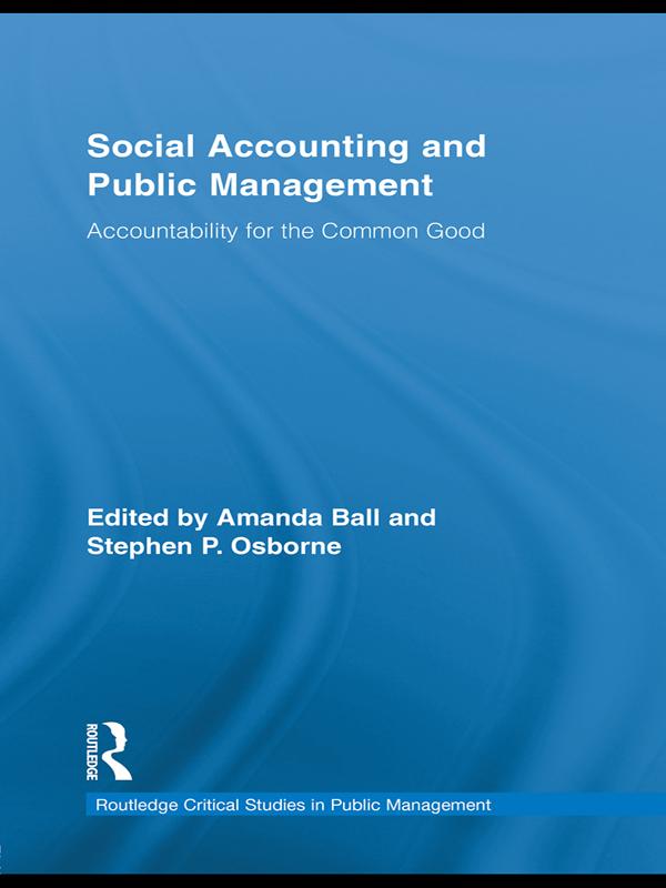 Social Accounting and Public Management by Amanda Ball, Stephen P. Osborne