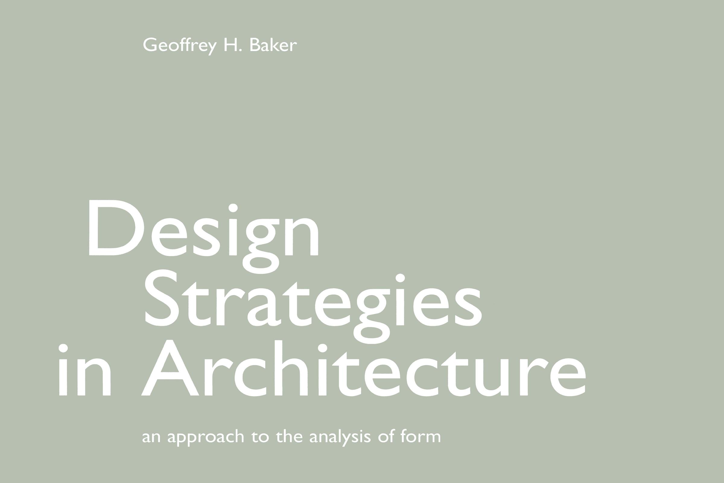 Design Strategies in Architecture