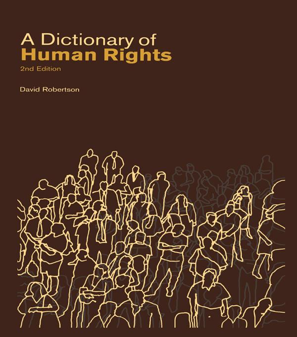 A Dictionary of Human Rights by David Robertson