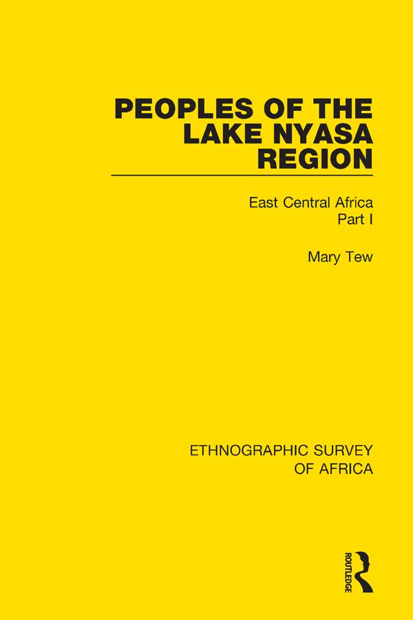 Peoples of the Lake Nyasa Region by Mary Tew