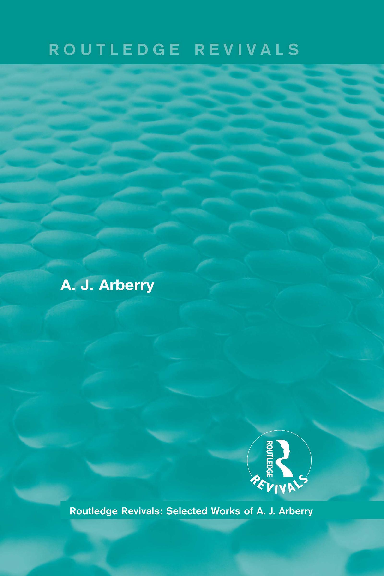 Routledge Revivals: Selected Works of A. J. Arberry