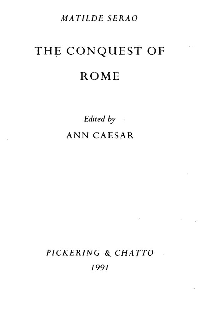 The Conquest of Rome by Matilde Serao by Mathilde Serao