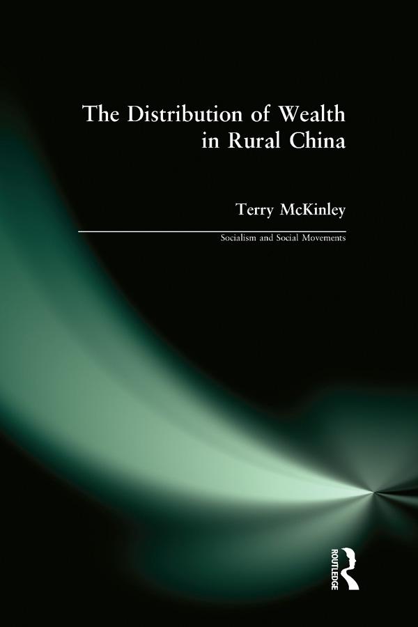 The Distribution of Wealth in Rural China by Terry McKinley