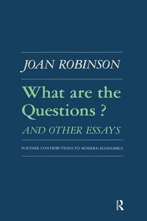 What are the Questions and Other Essays by Robert K Robinson