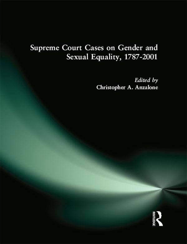 Supreme Court Cases on Political Representation, 1787-2001 by Christopher A. Anzalone