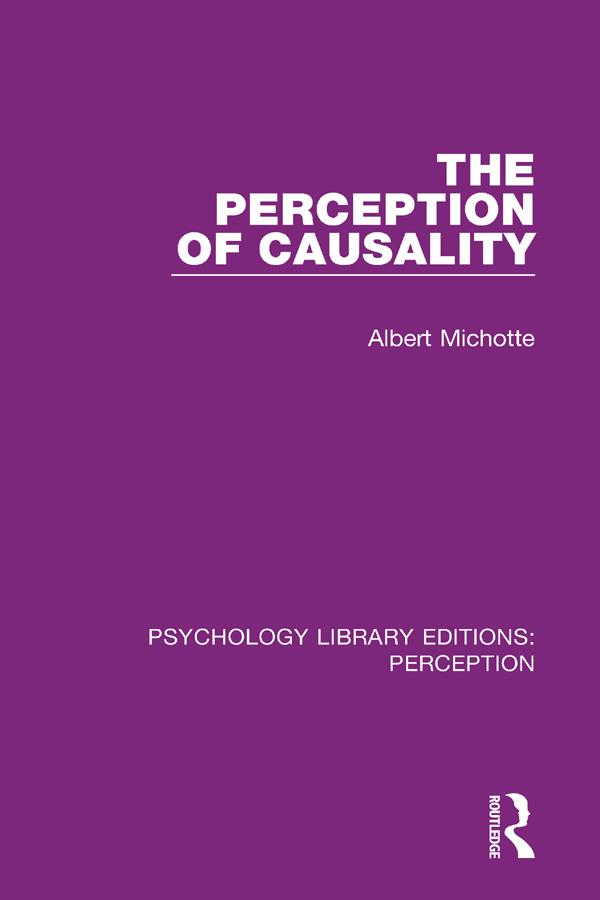 The Perception of Causality by Albert Michotte
