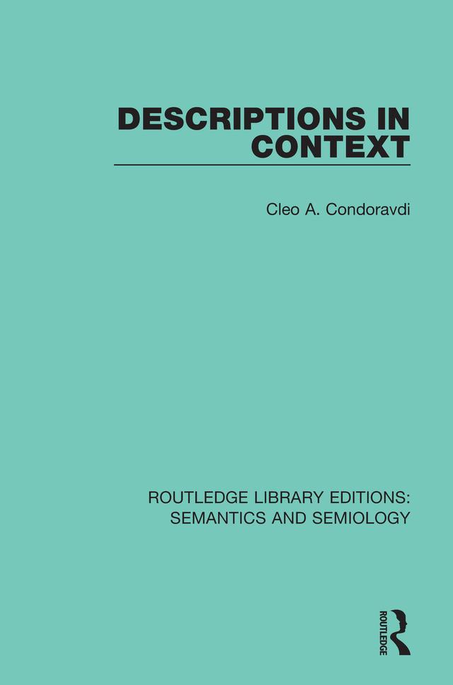 Descriptions in Context by Cleo A. Condoravdi