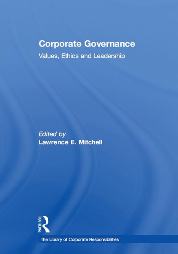 Corporate Governance by Lawrence E. Mitchell