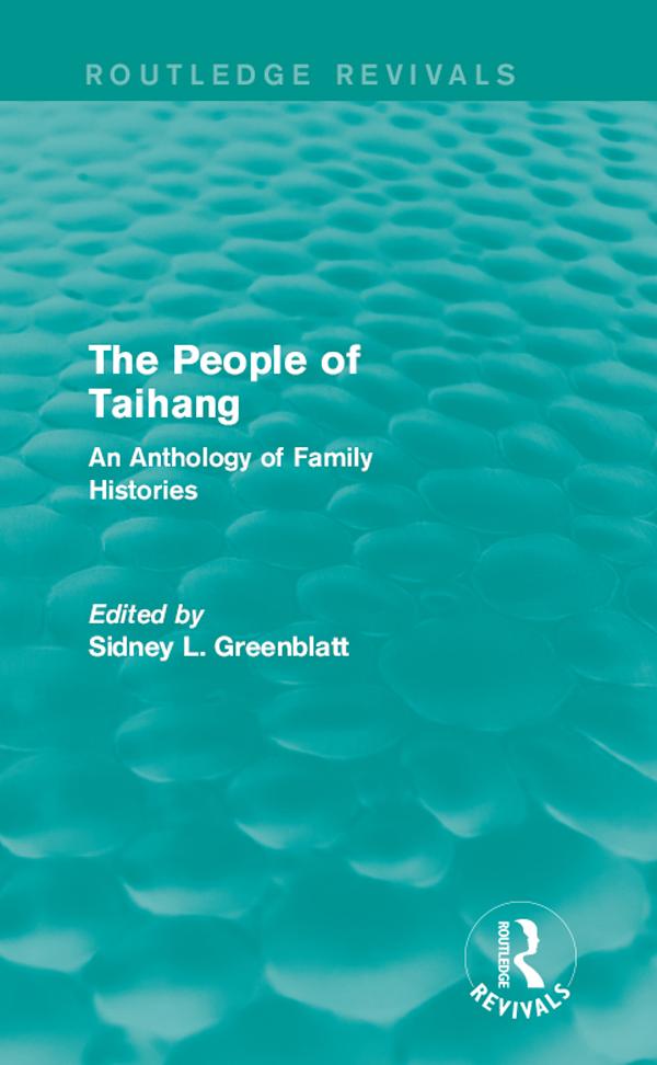 The People of Taihang by Sidney L. Greenblatt