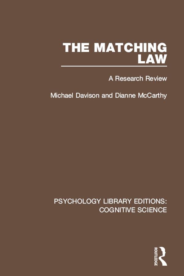 The Matching Law by Dianne McCarthy, Michael Davison
