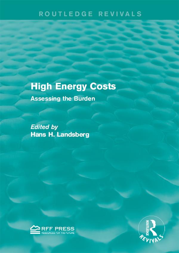 High Energy Costs by Hans H. Landsberg
