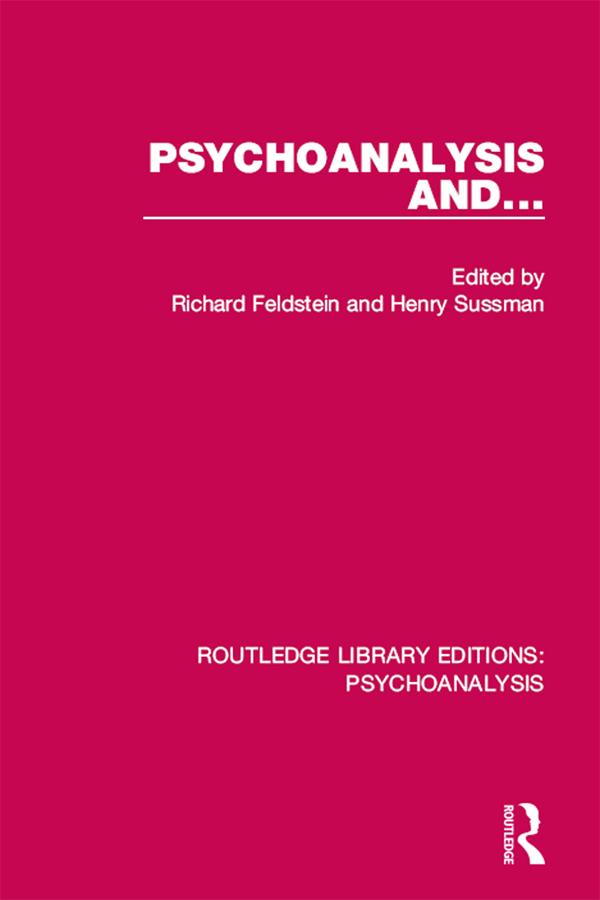 Psychoanalysis and ... by Henry Sussman, Richard Feldstein