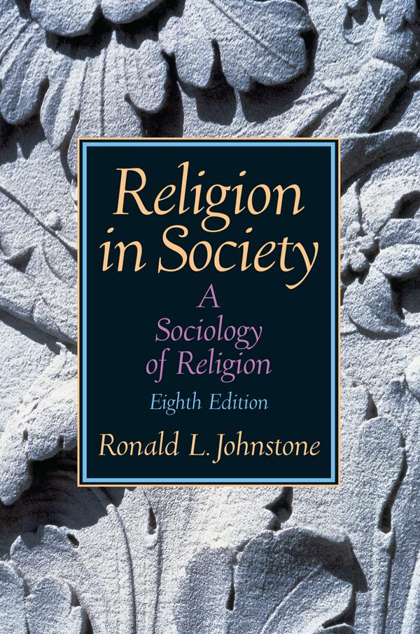 Religion in Society by Ronald Johnstone
