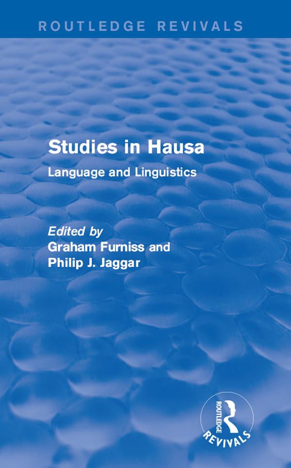 Studies in Hausa by Graham Furniss, Philip J. Jaggar