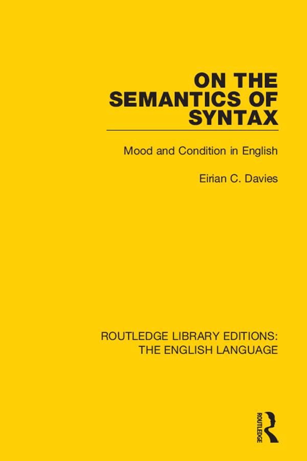 On the Semantics of Syntax by Eirian Davies