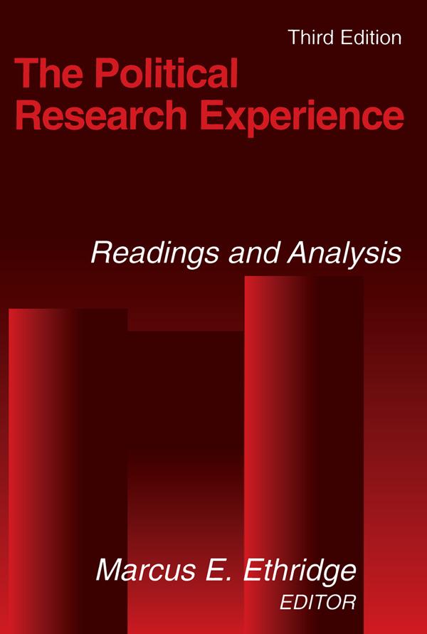 The Political Research Experience by Marcus E. Ethridge
