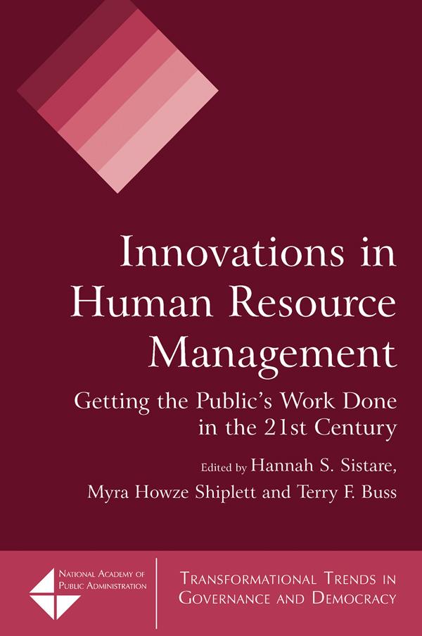 Innovations in Human Resource Management by Hannah S. Sistare, Myra Howze Shiplett, Terry F. Buss