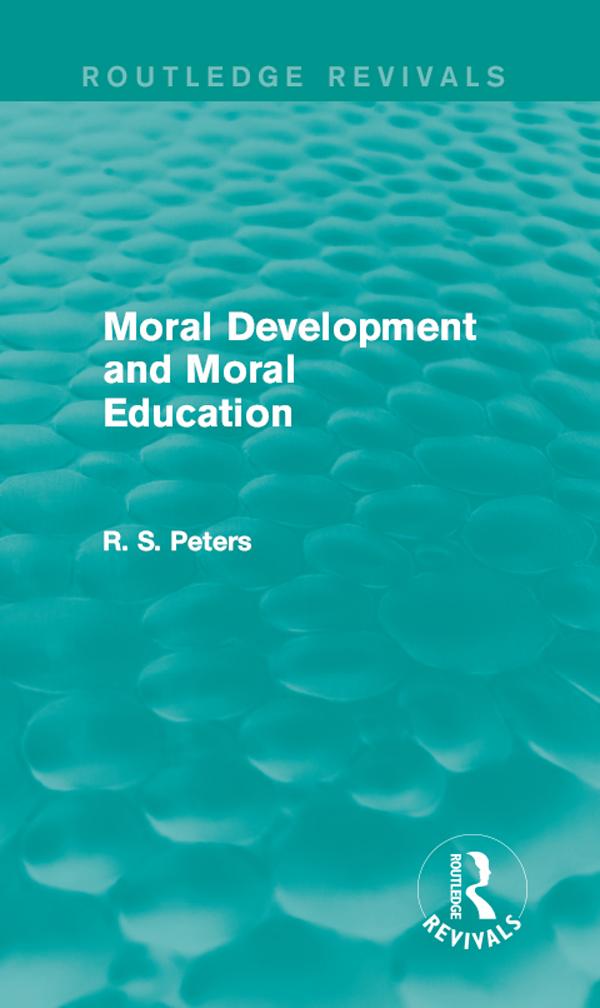 Moral Development and Moral Education (REV) RPD