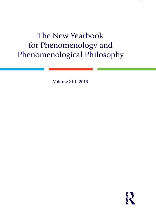 The New Yearbook for Phenomenology and Phenomenological Philosophy by Burt Hopkins, John Drummond