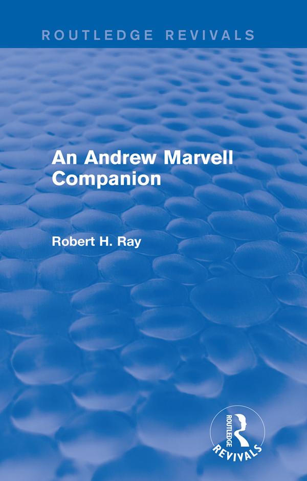An Andrew Marvell Companion (Routledge Revivals)