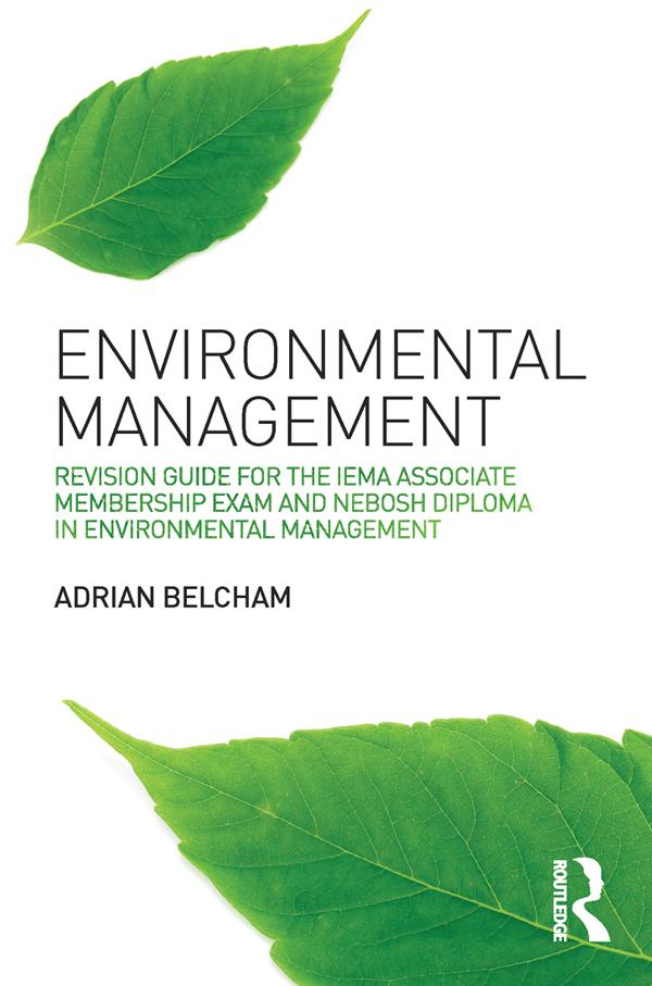Environmental Management: by Adrian Belcham
