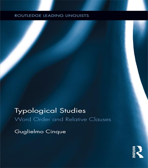 Typological Studies by Guglielmo Cinque