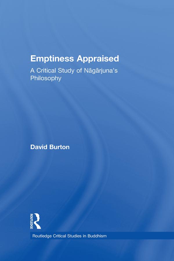 Emptiness Appraised by David F. Burton
