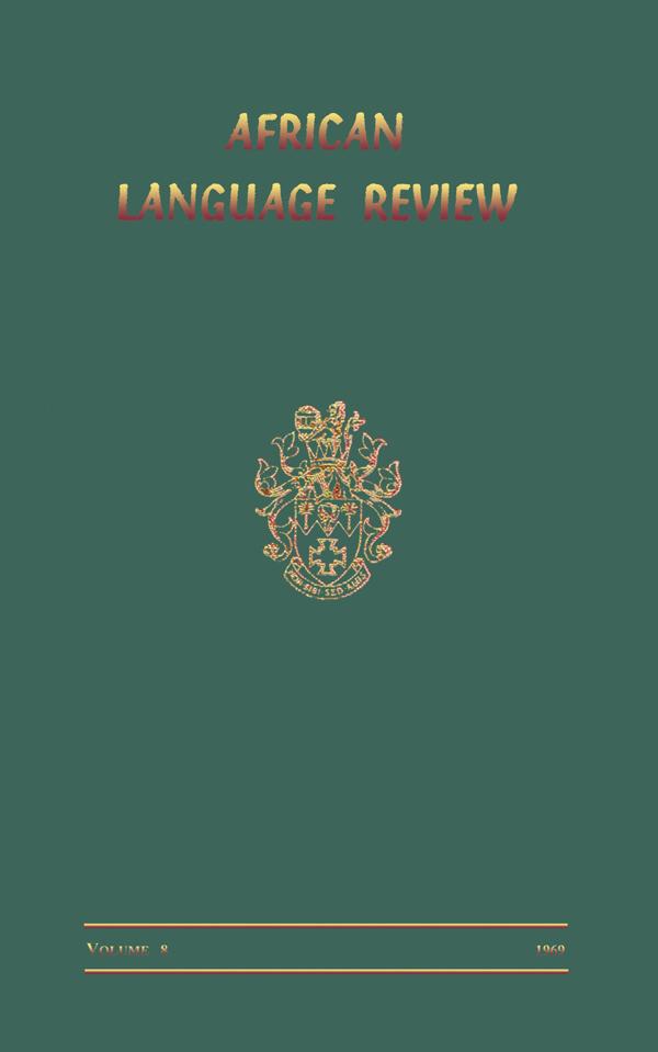 African Language Review by David Dalby