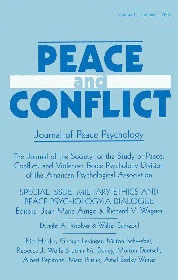 Military Ethics and Peace Psychology by Jean Maria Arrigo, Richard V. Wagner