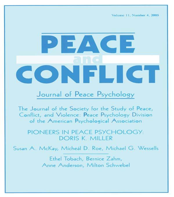 Pioneers in Peace Psychology by Richard V. Wagner
