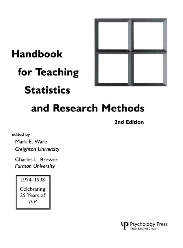 Handbook for Teaching Statistics and Research Methods by Charles L. Brewer, Mark E. Ware