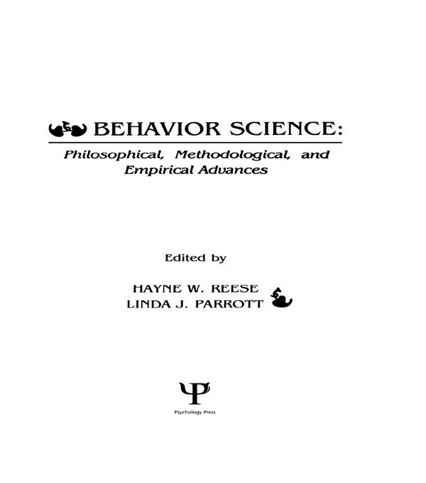 Behavior Science by H. W. Reese, L. J. Parrott