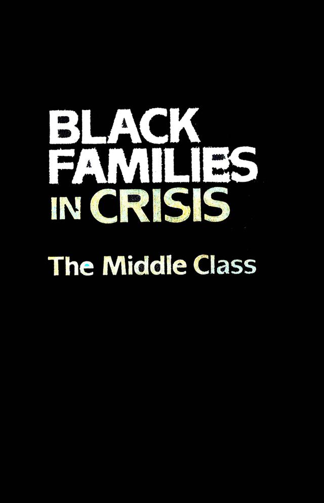 Black Families In Crisis by Alice F. Coner-Edwards, Jeanne Spurlock
