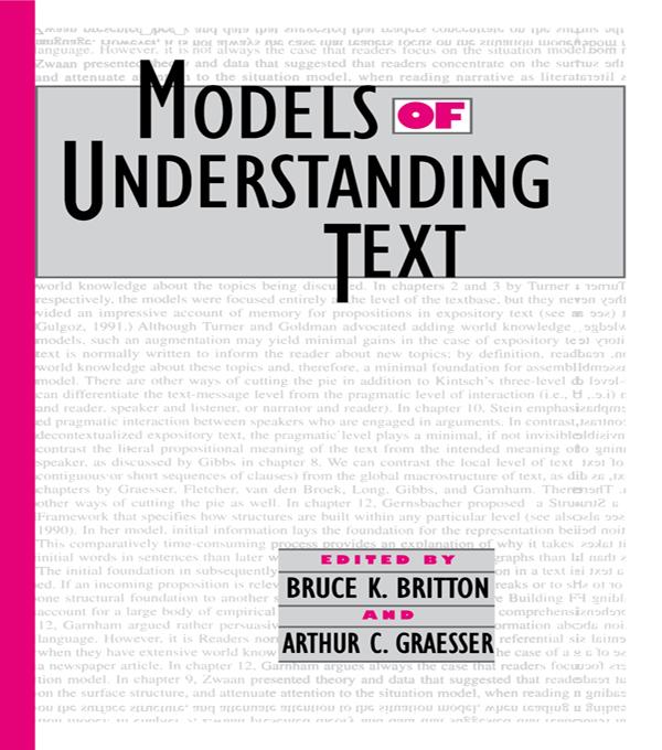 Models of Understanding Text by Arthur C. Graesser, Bruce K. Britton