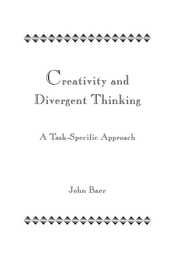 Creativity and Divergent Thinking