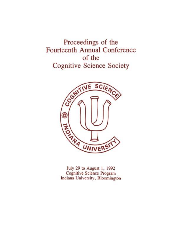 Proceedings of the Fourteenth Annual Conference of the Cognitive Science Society by Cognitive Science Society (US) Conference