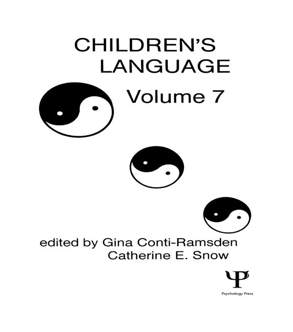 Children's Language by Catherine E. Snow, Gina Conti-Ramsden