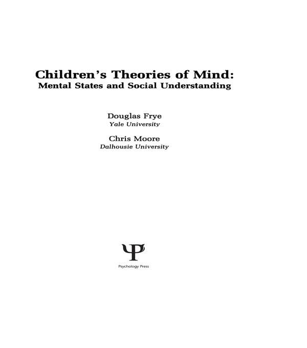 Children's Theories of Mind by Chris Moore, Douglas Frye