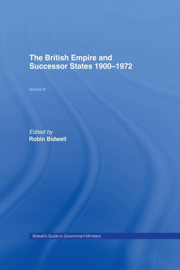 Guide to Government Ministers by Robin Bidwell